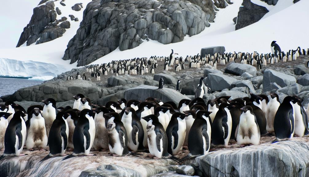 adelie penguins defensive strategies