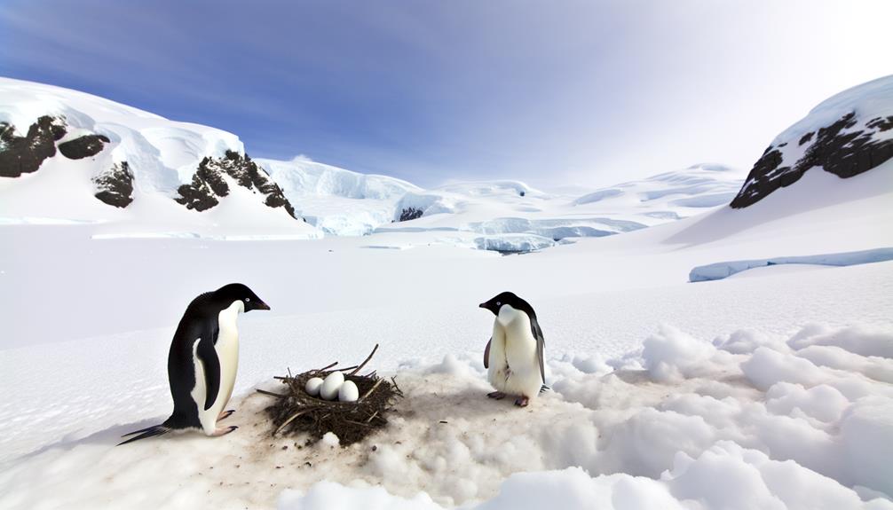 adelie penguins egg laying