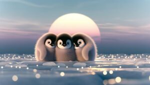 adorable antarctic penguins waddle