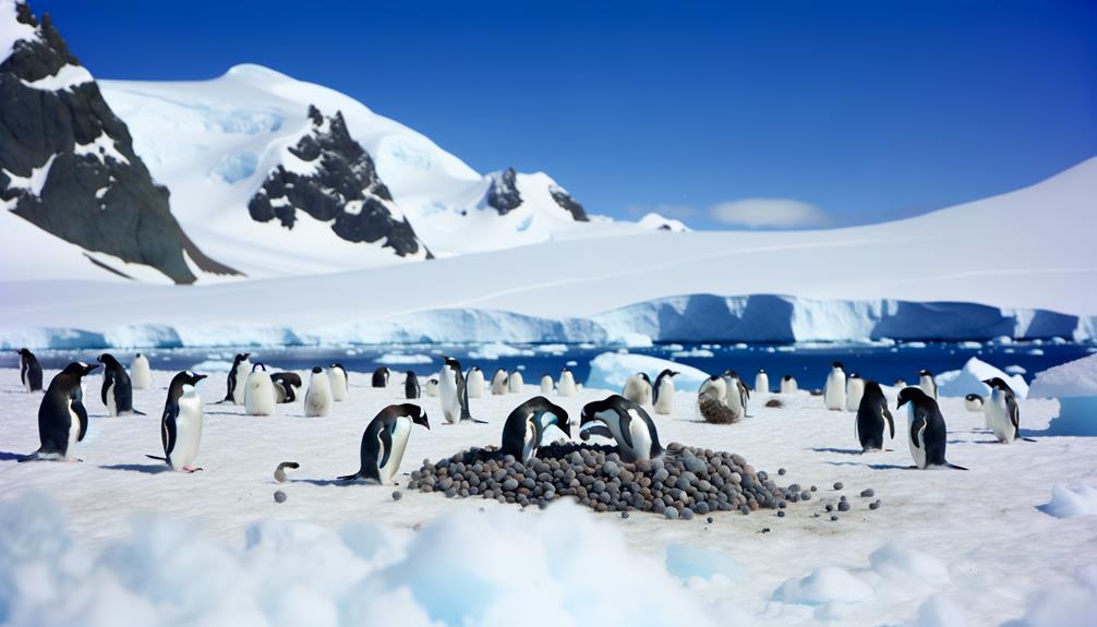 antarctic adelie penguins homes