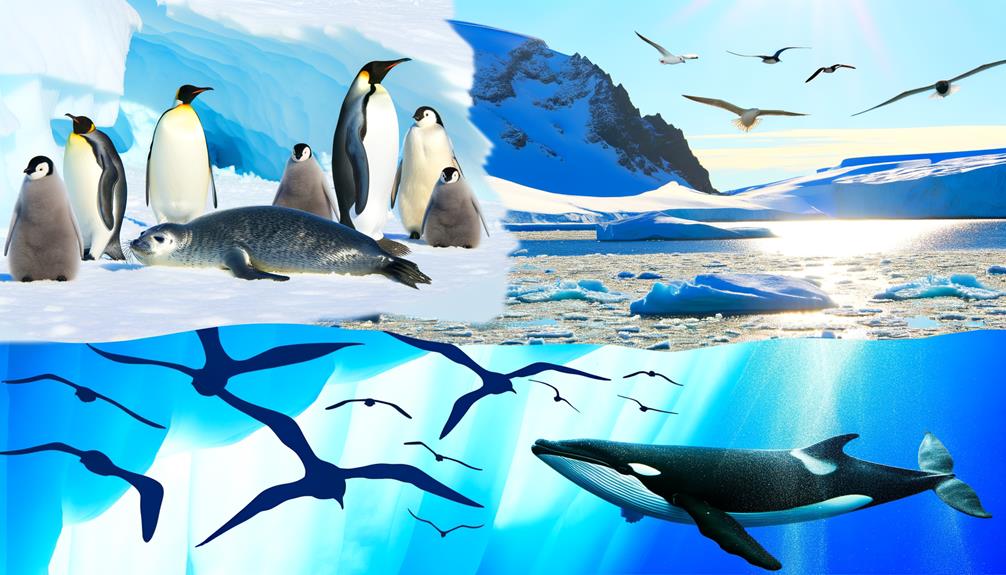 antarctic animals living together