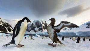 antarctic bird battles fierce