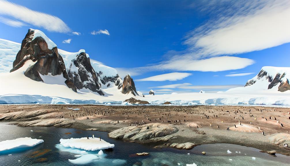 antarctic emperor penguin colony