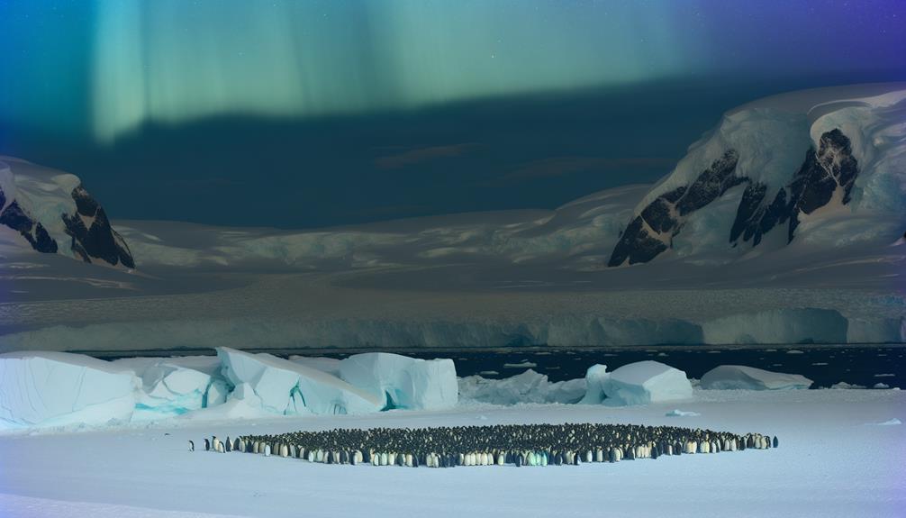 antarctic ice large birds