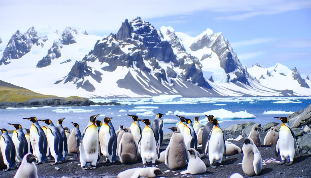 antarctic penguin colony s royalty