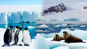 arctic penguins and walrus