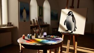 artistic tutorial for penguin