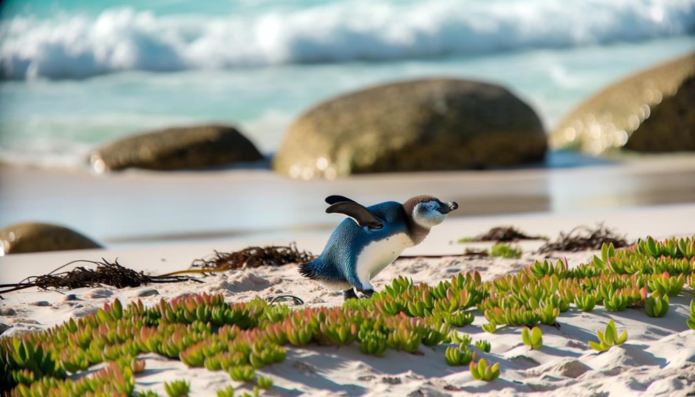 blue penguins dancing cutely