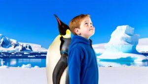 comparing heights with penguins