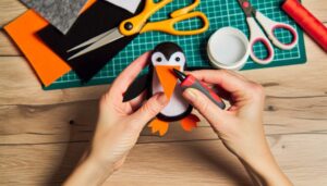 crafting a penguin beak