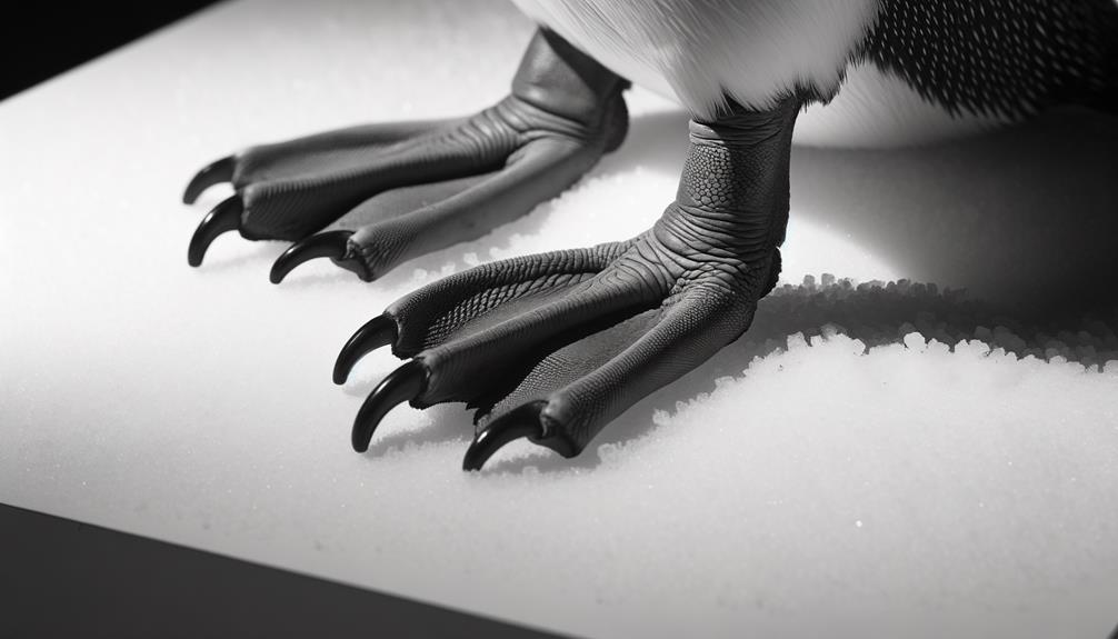 drawing realistic penguin feet