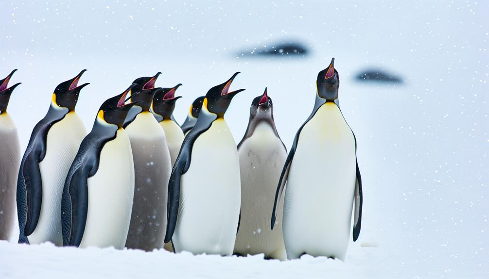 emperor penguins decibel levels