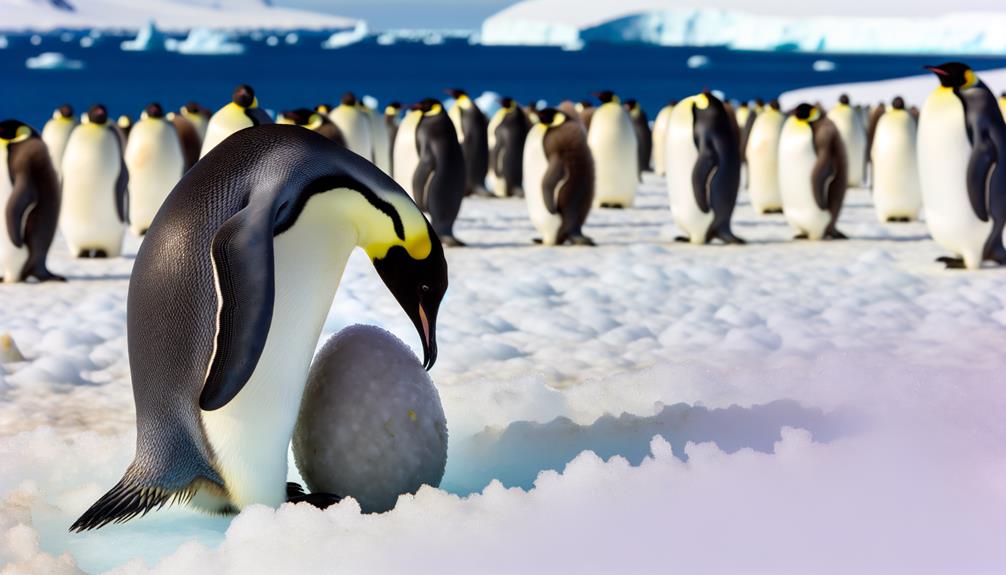 emperor penguins protect eggs