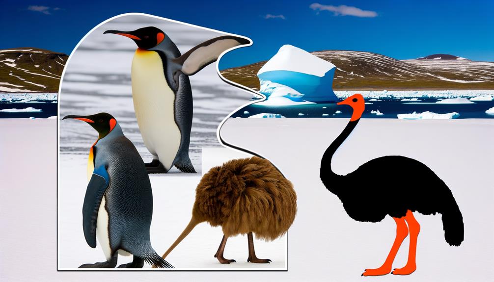 flightless bird characteristics compared