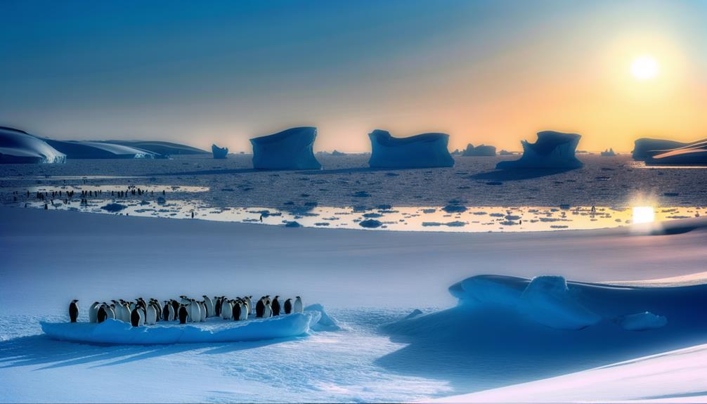 frozen arctic ocean landscape