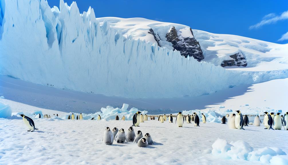 ice covered land of antarctica