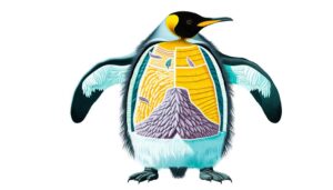 king penguin feather layers