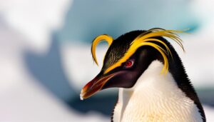 macaroni penguins have red eyes