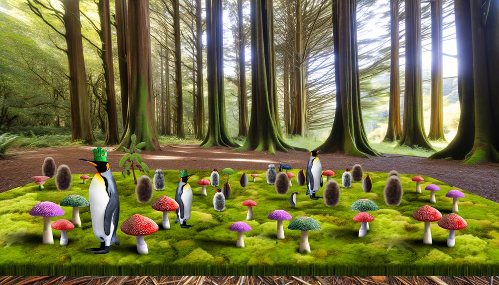 mushroom growth in forests