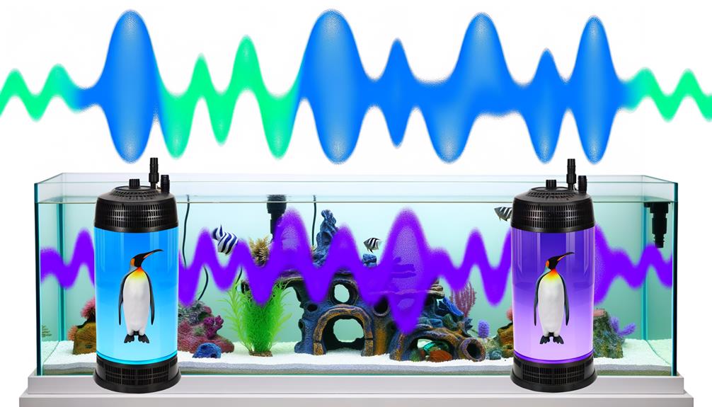 noise level differences compared