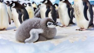 penguin chick down feathers