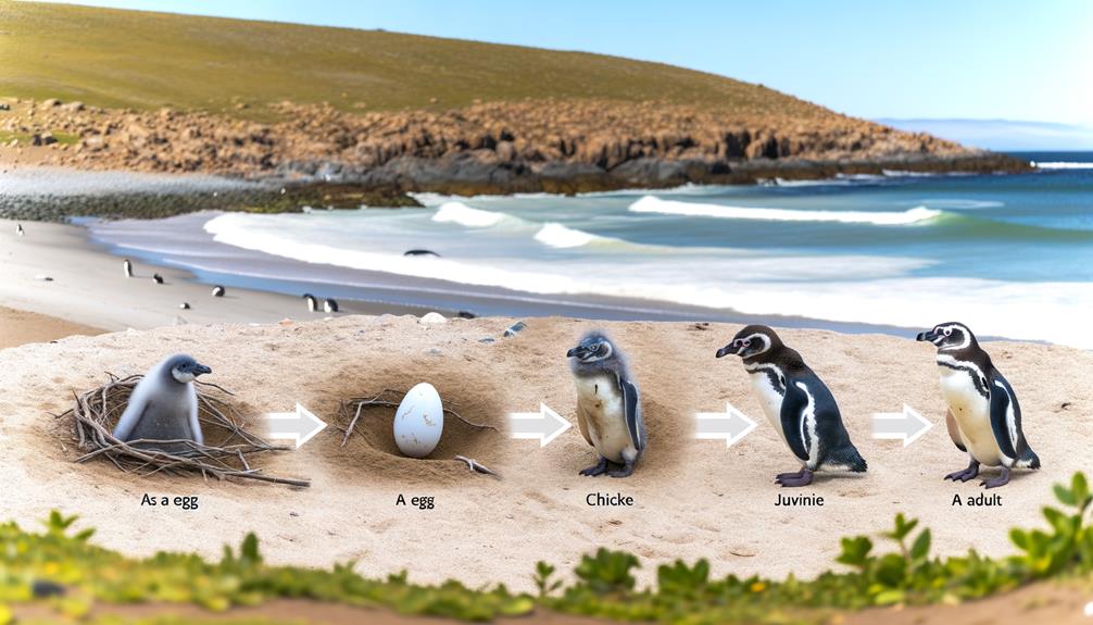 penguin life cycle infographic