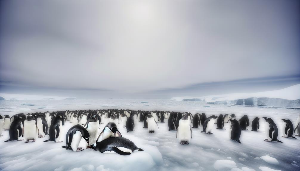 penguin mourning and grieving