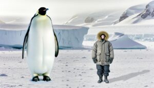 penguin size comparison human