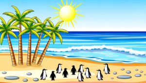 penguins do not live in california