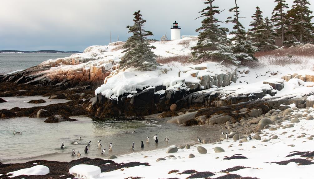 penguins do not live in maine