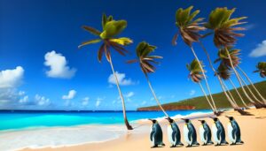 penguins do not live in the caribbean