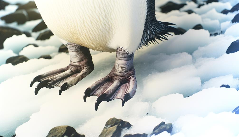 penguins have large feet