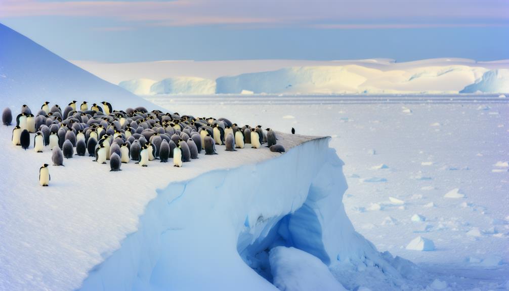 penguins huddle for warmth