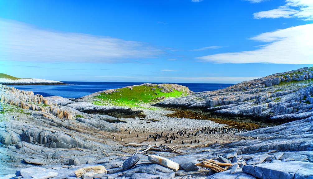 penguins in falklands february