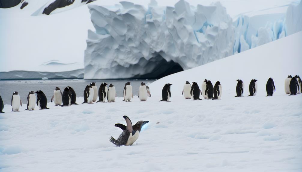 penguins in icy climates