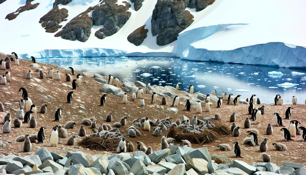 penguins nest in colonies