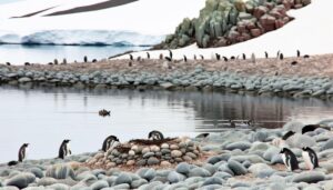 penguins nest on ice