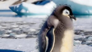 penguins puff up feathers