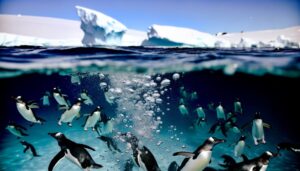 penguins unique underwater breathing