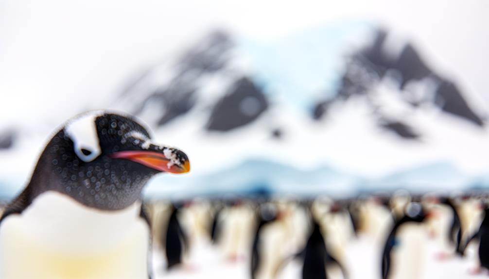 penguins with bright beaks