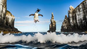 rockhopper penguin s impressive jumps