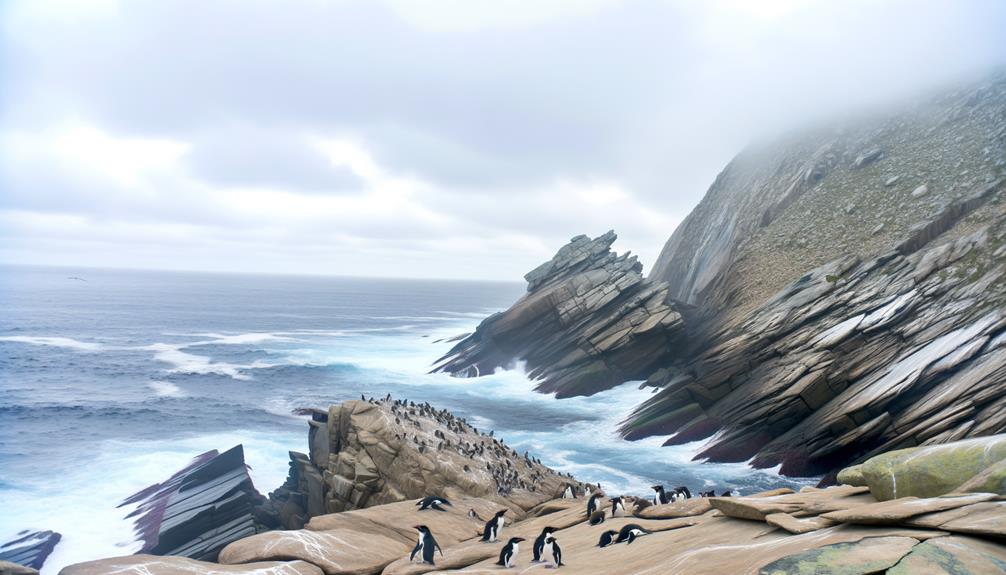 rockhopper penguins antarctic islands