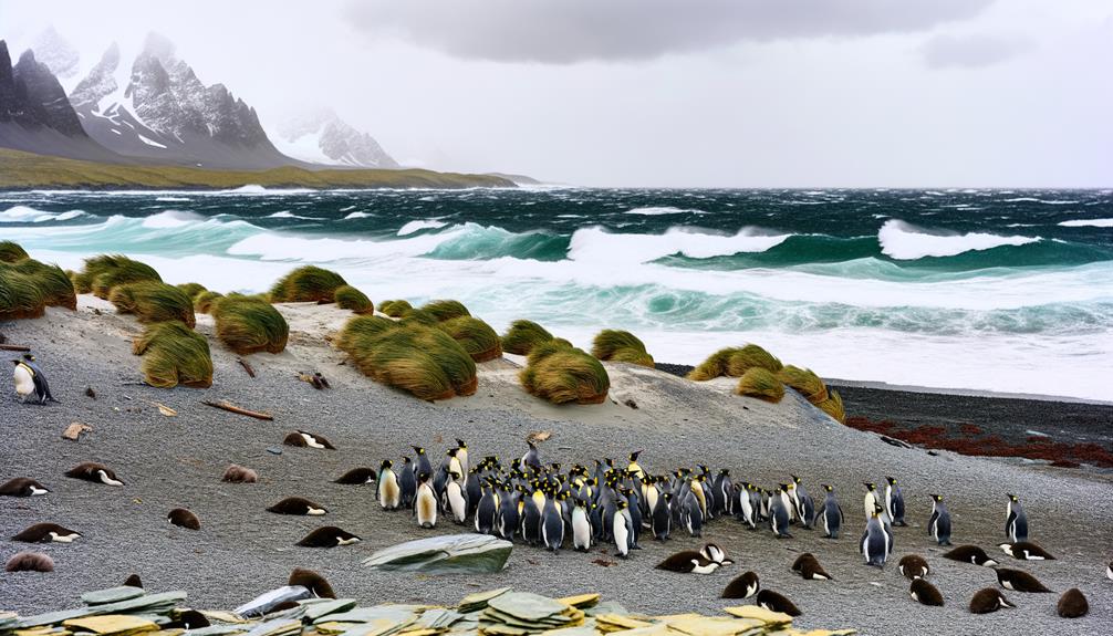 royal penguins in antarctica