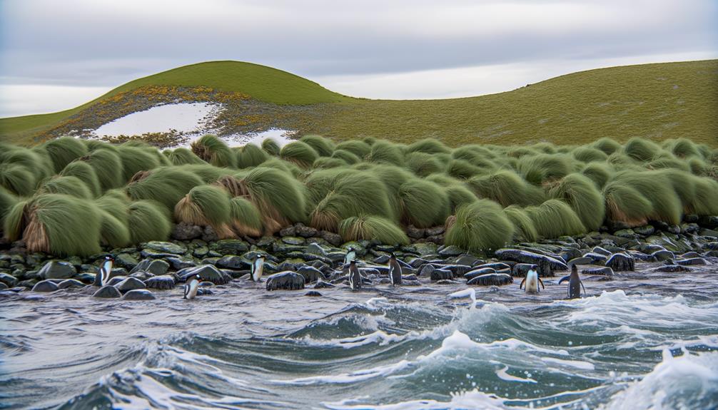 royal penguins in subantarctic