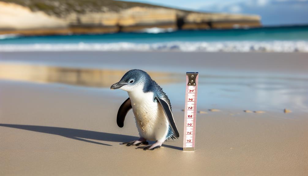 smallest penguin s size range