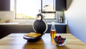 unique penguin shaped waffle maker