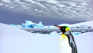 yellow feathered penguin in galapagos