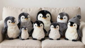 cute cuddly penguin pillows