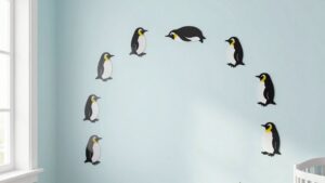 removable penguin wall decals