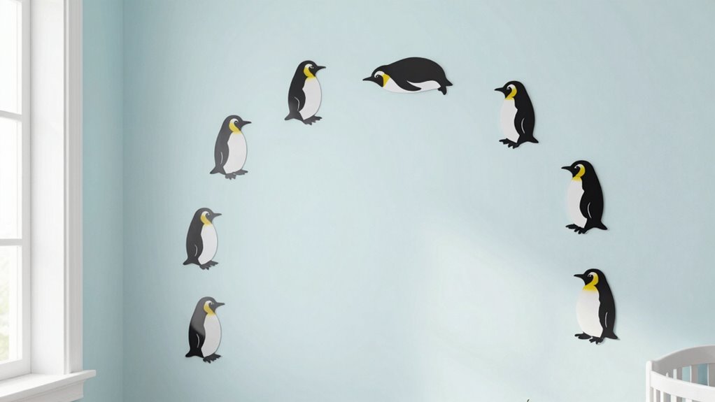 removable penguin wall decals